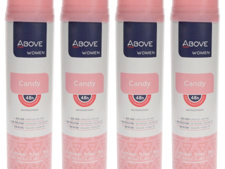 Above 48 Hours Antiperspirant Deodorant - Candy by Above for Women - 3.17 oz Deodorant Spray - Pack of 4 Online