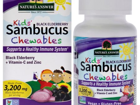 Natures Answer Sambucus Kids Chewable - 3200mg by Natures Answer for Kids - 45 Count Tablets Online Hot Sale