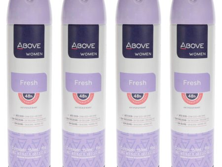 Above 48 Hours Antiperspirant Deodorant - Fresh by Above for Women - 3.17 oz Deodorant Spray - Pack of 4 Hot on Sale