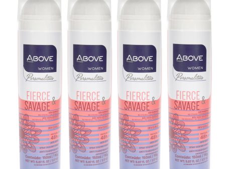 Above 48 Hours Personalities Antiperspirant Deodorant - Fierce and Savage by Above for Women - 3.17 oz Deodorant Spray - Pack of 4 Hot on Sale