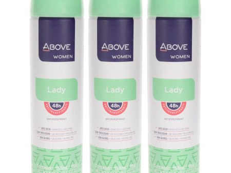 Above 48 Hours Antiperspirant Deodorant - Lady by Above for Women - 3.17 oz Deodorant Spray - Pack of 3 Hot on Sale