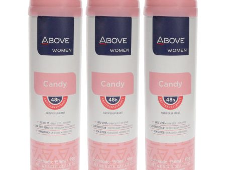 Above 48 Hours Antiperspirant Deodorant - Candy by Above for Women - 3.17 oz Deodorant Spray - Pack of 3 Hot on Sale