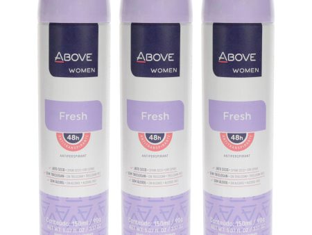 Above 48 Hours Antiperspirant Deodorant - Fresh by Above for Women - 3.17 oz Deodorant Spray - Pack of 3 For Cheap